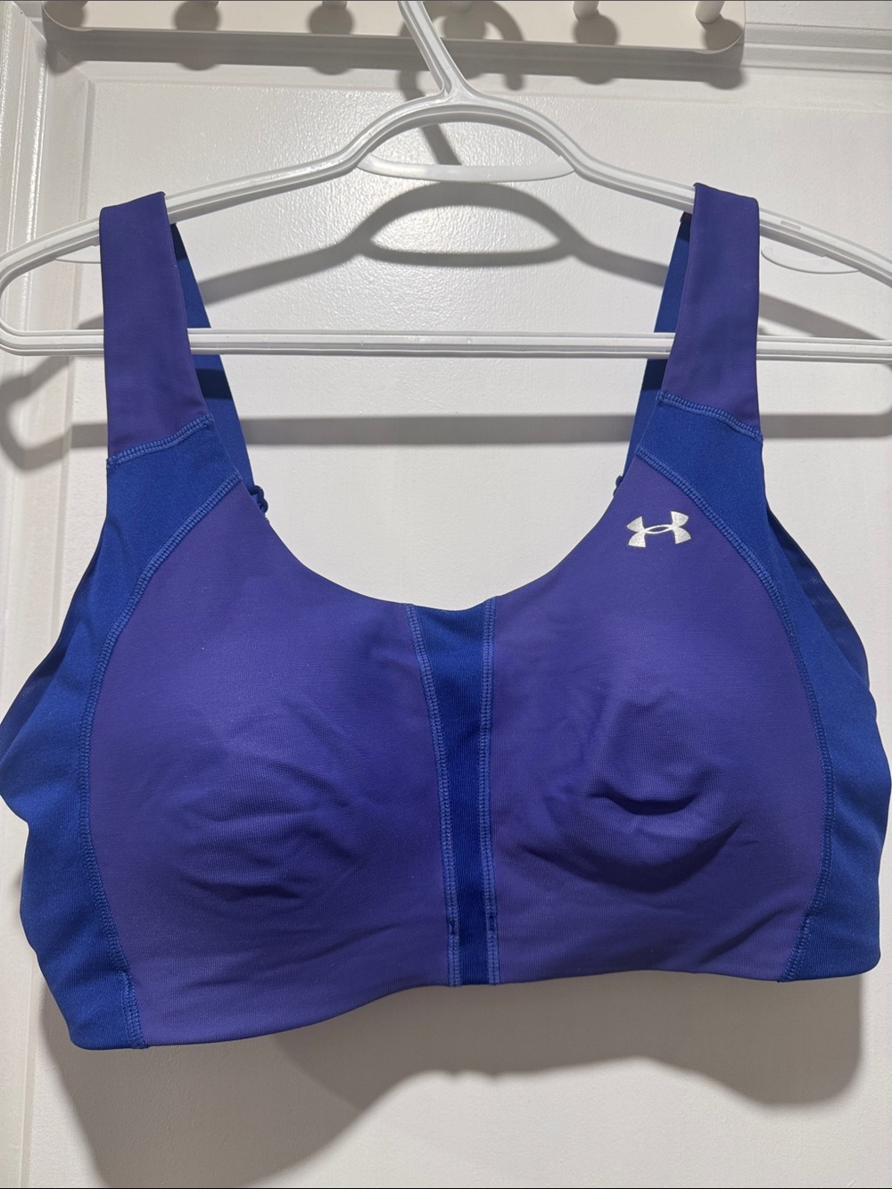 Under Armour Blue Purple High Support Sports Bra 34 DD